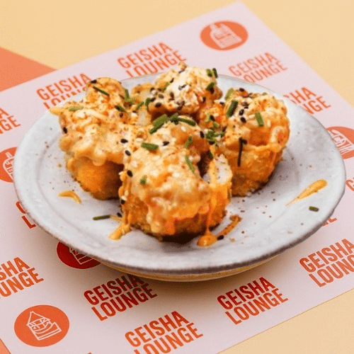Fried salmon tower 4 stuks