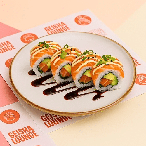Salmon sashimi roll 4 stuks