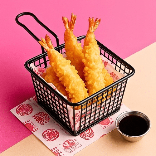 Tempura black tiger prawns 3 stuks