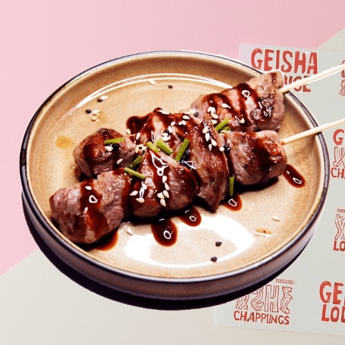 Teppanyaki ossenhaasspiesjes 4 stuks