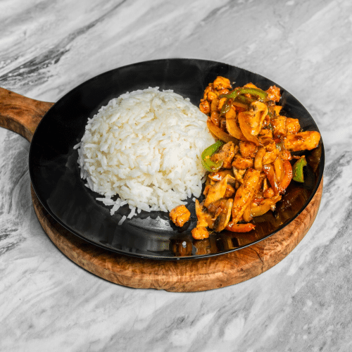 Spicy chicken met rijst