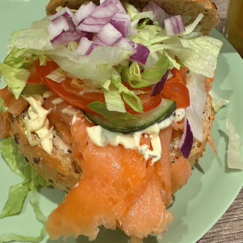 Broodje gerookte zalm
