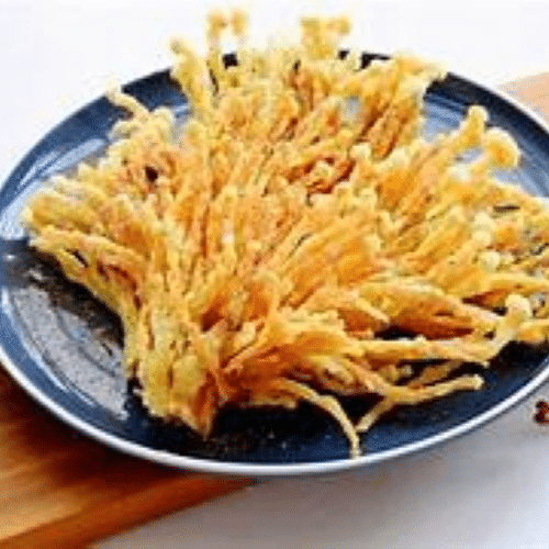 Fried enoki mushroom
