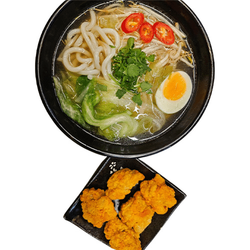 Fried boneless chicken noodles