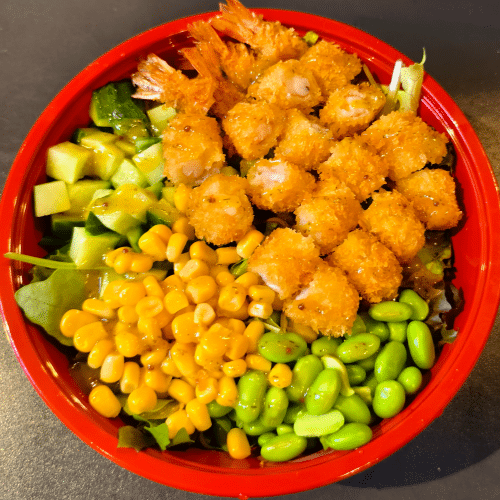 Ebi fry salad