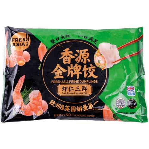 Fresh Asia  Dumplings met Varkensvlees, Garnalen, Bieslook en Ei  400g