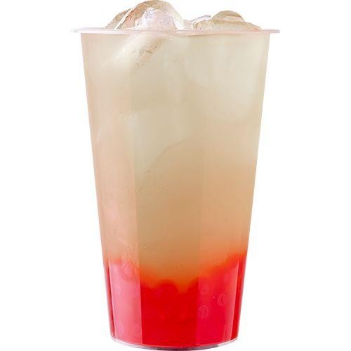 KOUD - Bubble Fruit Tea Lychee met Strawberry Pop Ball (Incl. Heffing SUP)