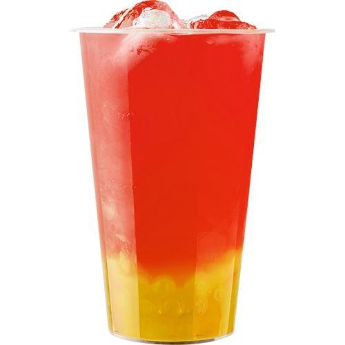 KOUD - Bubble Fruit Tea Aardbei met Mango Pop Ball (Incl. Heffing SUP)