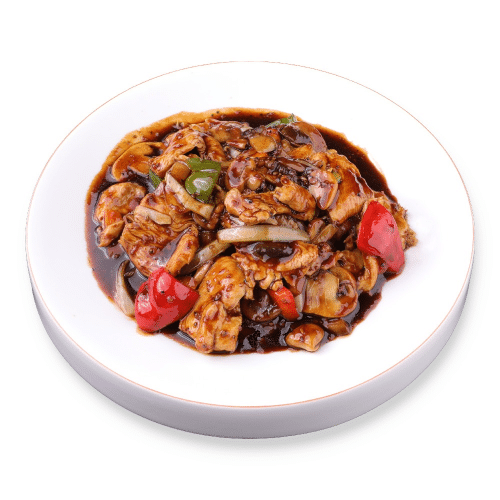 Vega chicken in black pepper sauce