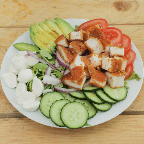 Maaltijdsalade schnitzel vegetarisch