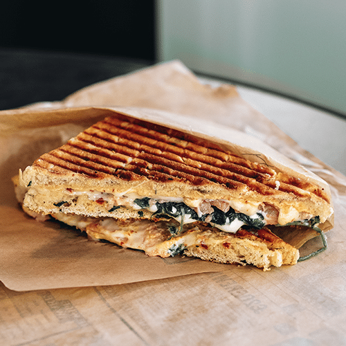Tosti focaccia gerookte zalm