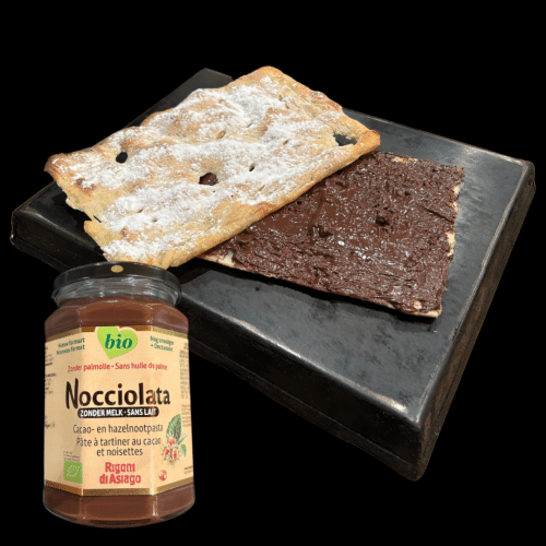 Pizza met chocolade rigoni di asiago (vegan)
