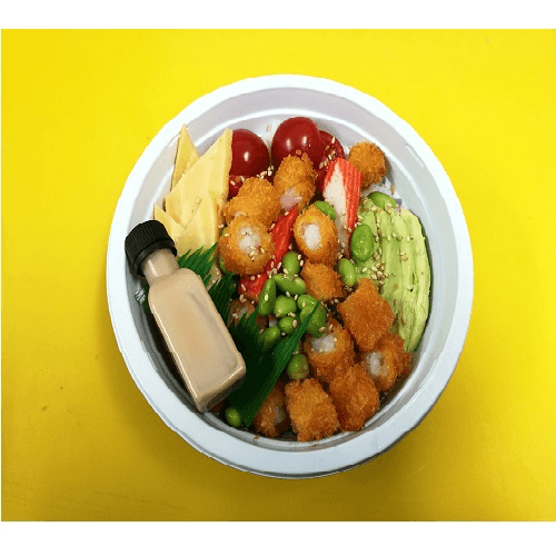Poké bowl garnaal