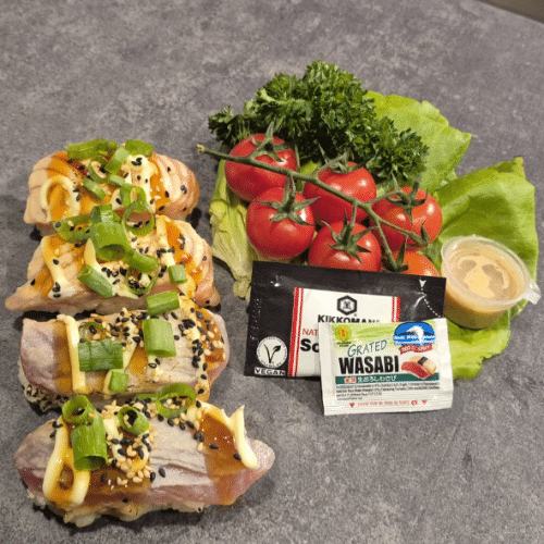 Nigiri geflambeerde tonijn