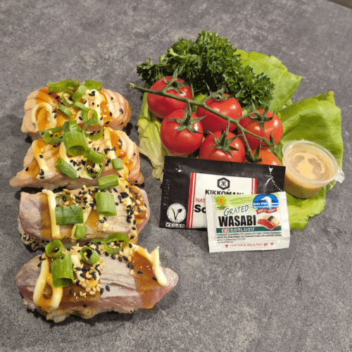 Nigiri geflambeerde zalm