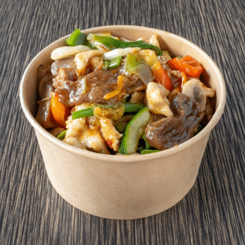 Box gemengd vlees met gon-bao saus