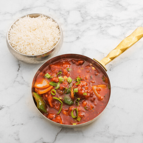 Chilly Paneer (Semi Gravy) - Rice