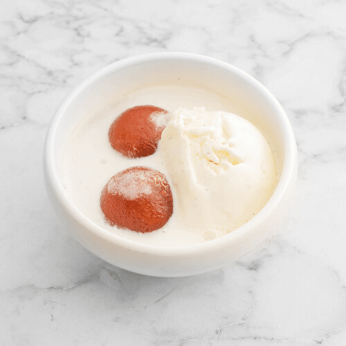 Gulab Jamun with Choice Of Ice Cream