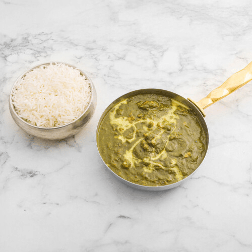 Palak Chicken - Rice