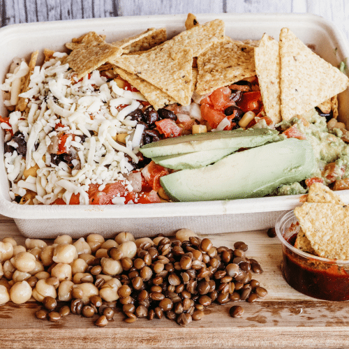 Veggie nacho's met linzen