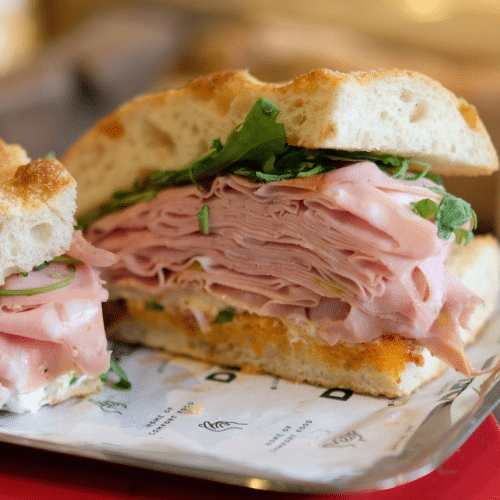 Focaccia mortadella