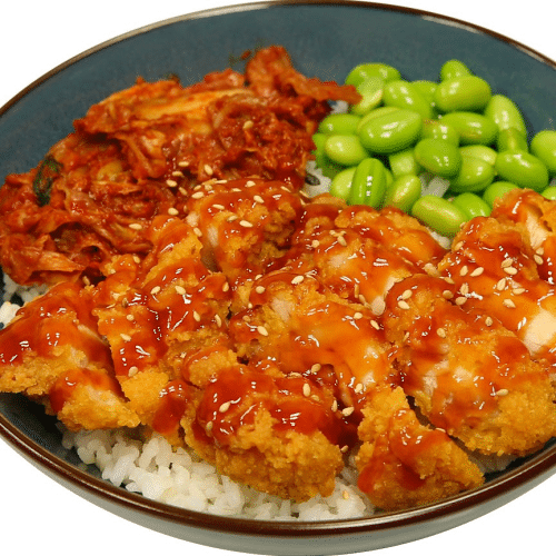 Korean style kip bowl, pittig en zoet