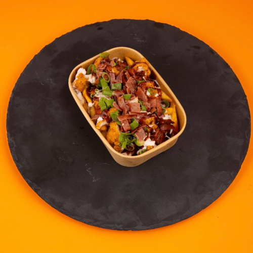 Loaded fries chicken