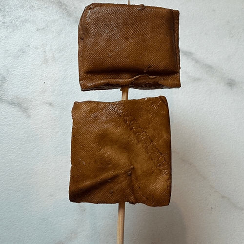 Tofu brick skewers