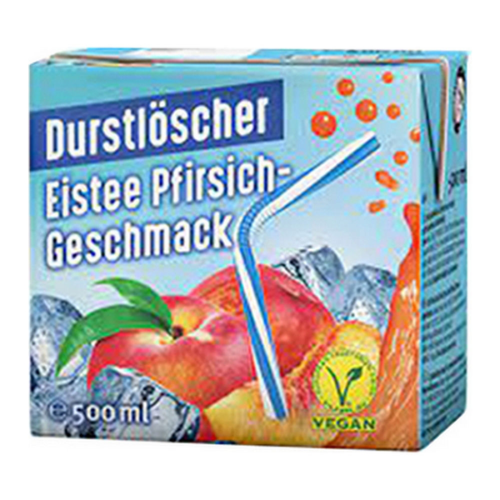 Durstlöscher eistee pfirsch smaak 500ml
