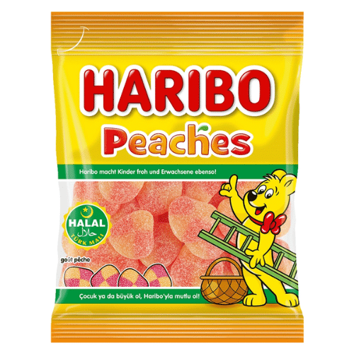 Haribo peaches halal 100g