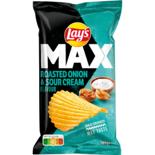 Lays max onion sour creme 185 gram