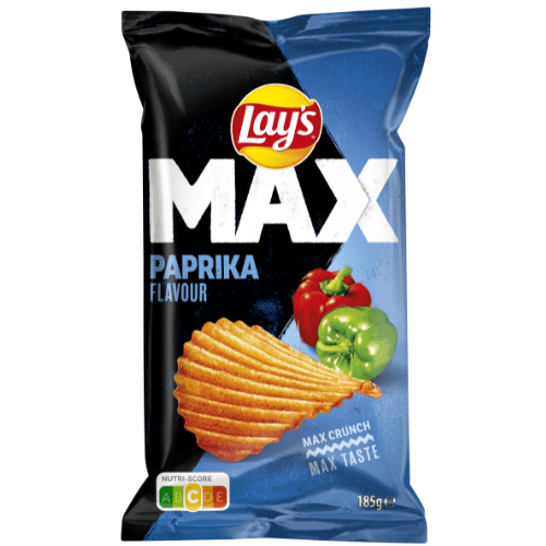 Lays max paprika 185 gram