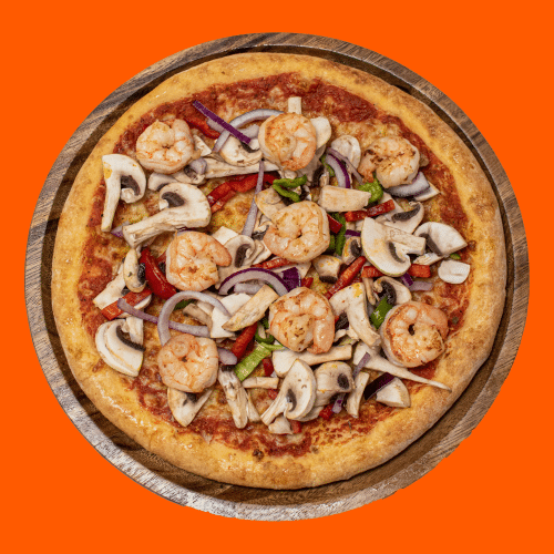 Pizza garnalen luxe