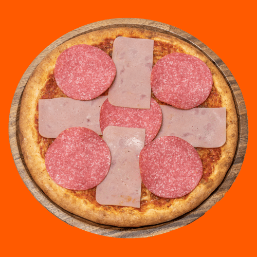 Pizza ham salami