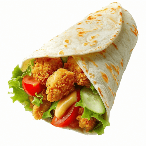 Crispy chicken wrap sweet oriental