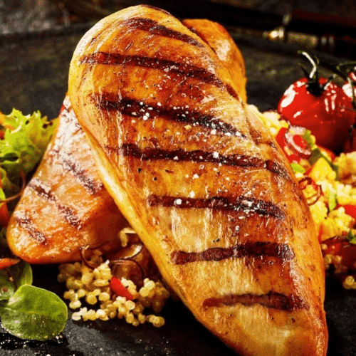 De kip koning menu: Kipfilet schotel