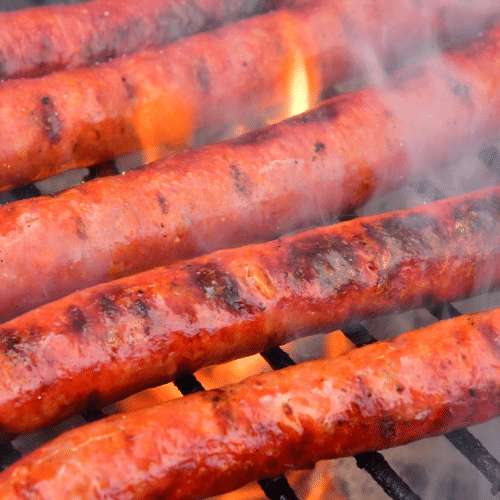 De kip koning menu: Marokkaanse kip merguez worstjes schotel.