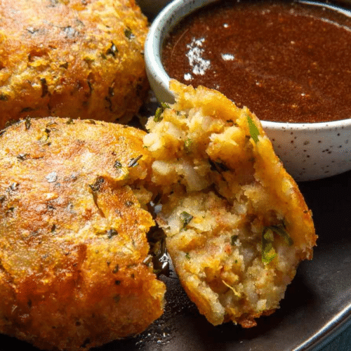 Indian snacks: aloo tikki