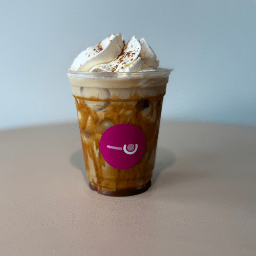 Pumpkin spiced ice latte