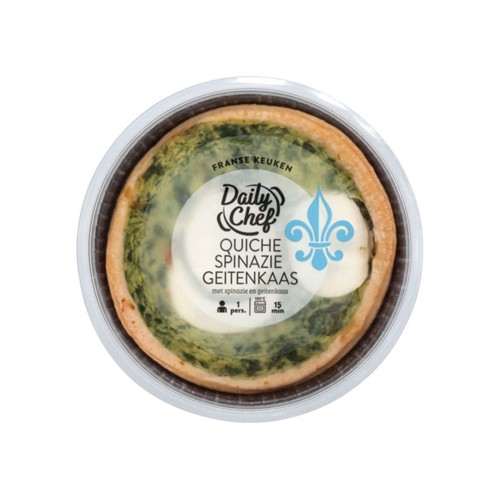 Daily Chef quiche spinazie geitenkaas  300 gram