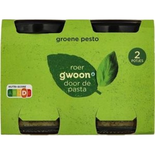 g'woon pesto groen 2 stuks 180 Gram