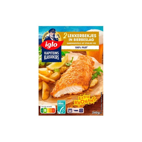 Iglo lekkerbekjes in bierbeslag doos 240 gr