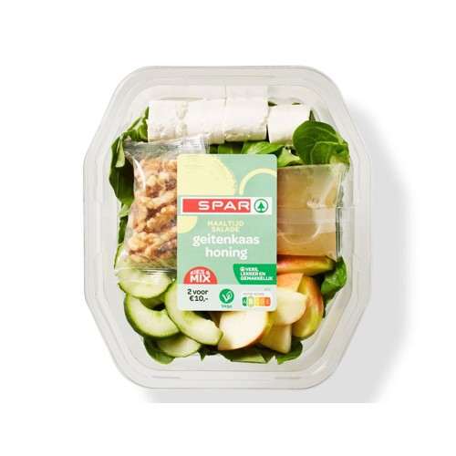 Spar maaltijdsalade geitenkaas Bakje 450 Gram