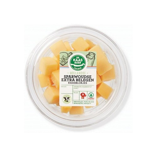 SPARwoudse kaas blokjes extra belegen 100 gram