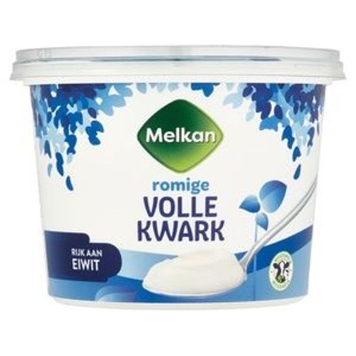 Melkan volle kwark Kuipje 500 Gram