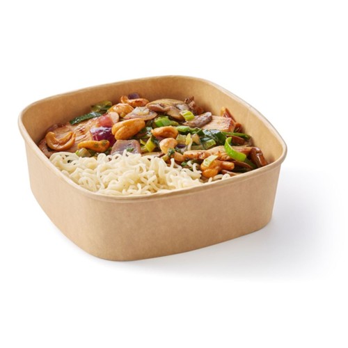 Wok kip cashew noedels