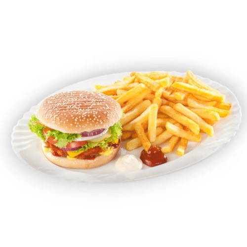 Kipburger speciaal menu