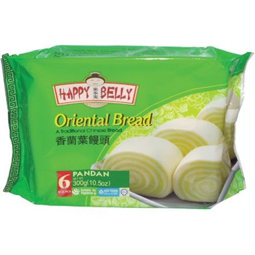 Happy Belly  Oriental Bread Pandan (Mantau) 300g