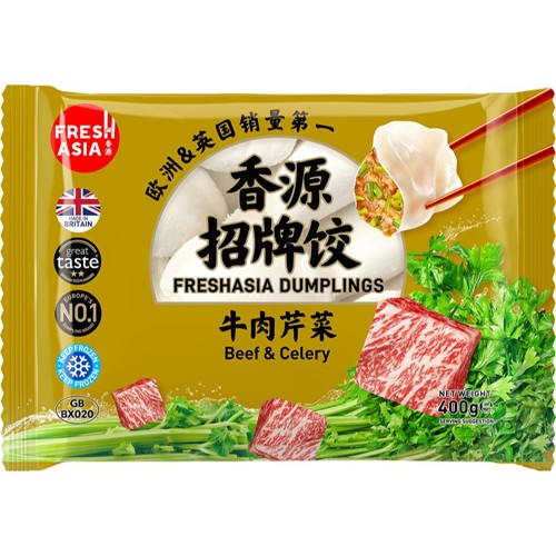 Fresh Asia  Dumplings met Rundvlees en Selderij 400g
