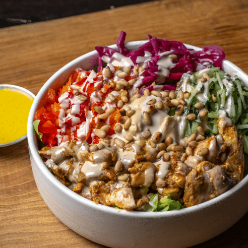 Chicken tehina salade